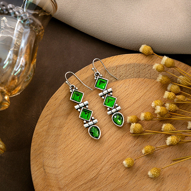 Wholesale Vintage Bohemian Feather Turquoise Pearl Earrings